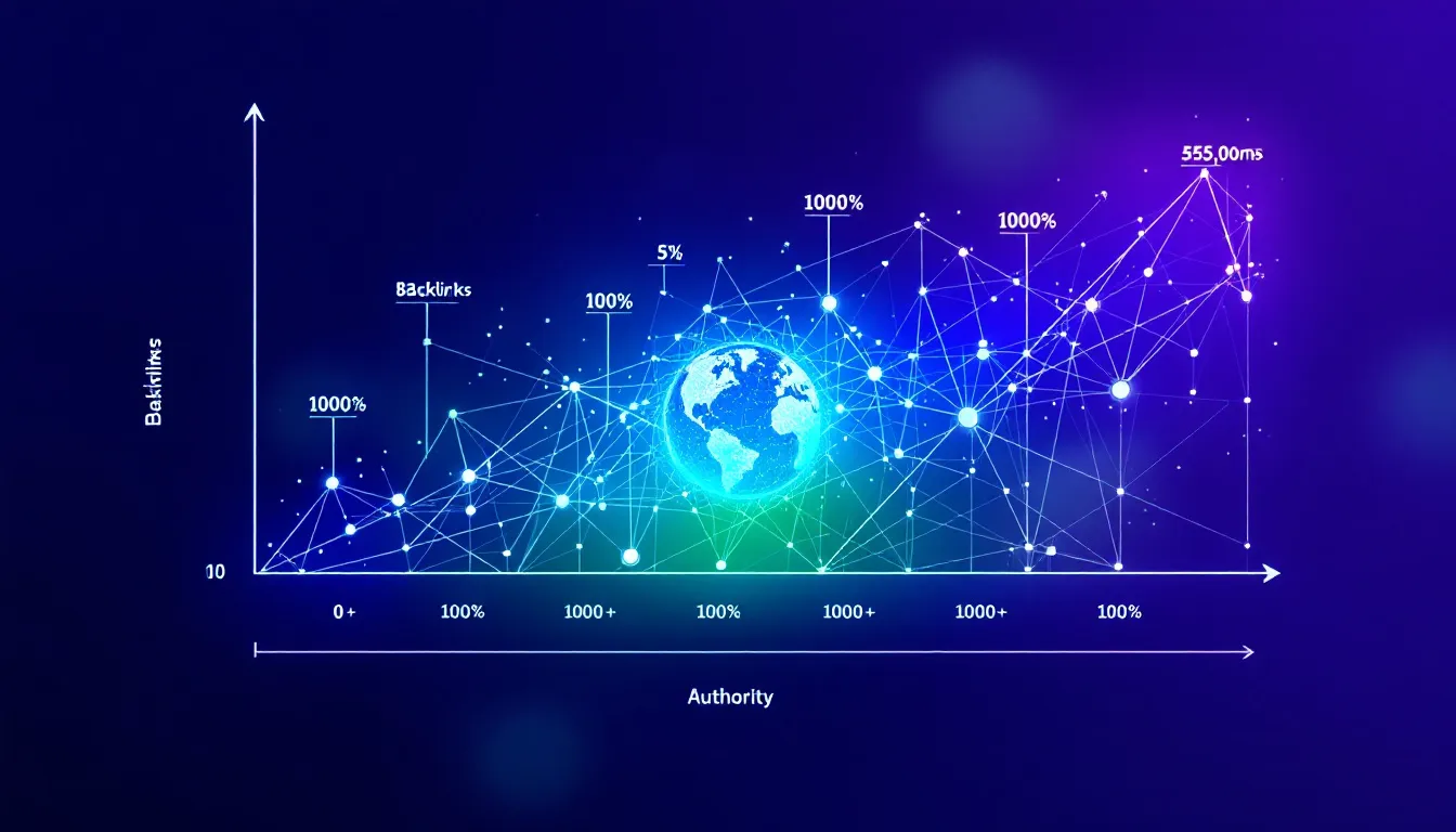 A chart displaying the relationship between the number of backlinks and website authority, addressing how many backlinks are needed.