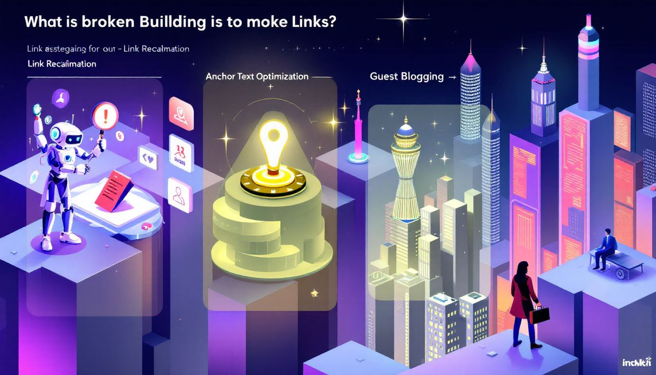 An illustration of broken link building strategies.